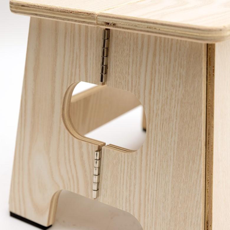 踏み台 ステップ 木製 折り畳み 持ち手つき 高さ約21cm  スリム コンパクト おしゃれ 92117 | ブランド登録なし | 09