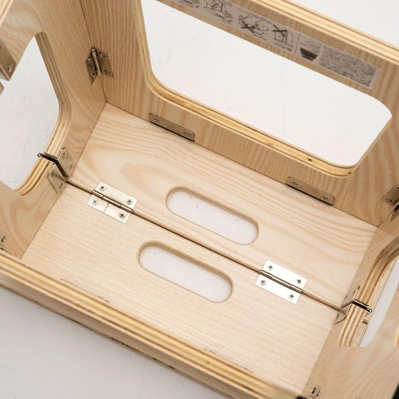 踏み台 ステップ 木製 折り畳み 持ち手つき 高さ約31cm  スリム コンパクト おしゃれ 92118 | ブランド登録なし | 10