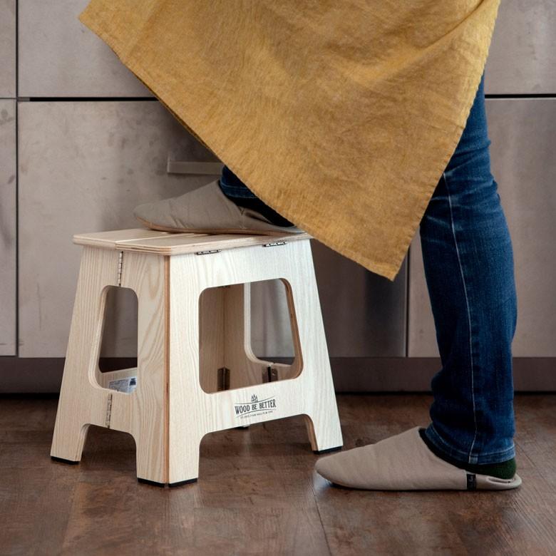 踏み台 ステップ 木製 折り畳み 持ち手つき 高さ約31cm  スリム コンパクト おしゃれ 92118 | ブランド登録なし | 11