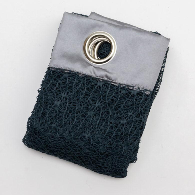 カーテン メッシュ ポリエステル グレー ベージュ 約140×210cm レース 間仕切り 目隠し おしゃれ アジアン リング付き 92126 | ブランド登録なし | 12