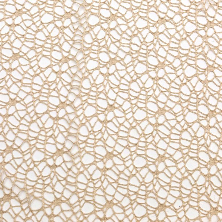 カーテン メッシュ ポリエステル グレー ベージュ 約140×210cm レース 間仕切り 目隠し おしゃれ アジアン リング付き 92126 | ブランド登録なし | 04