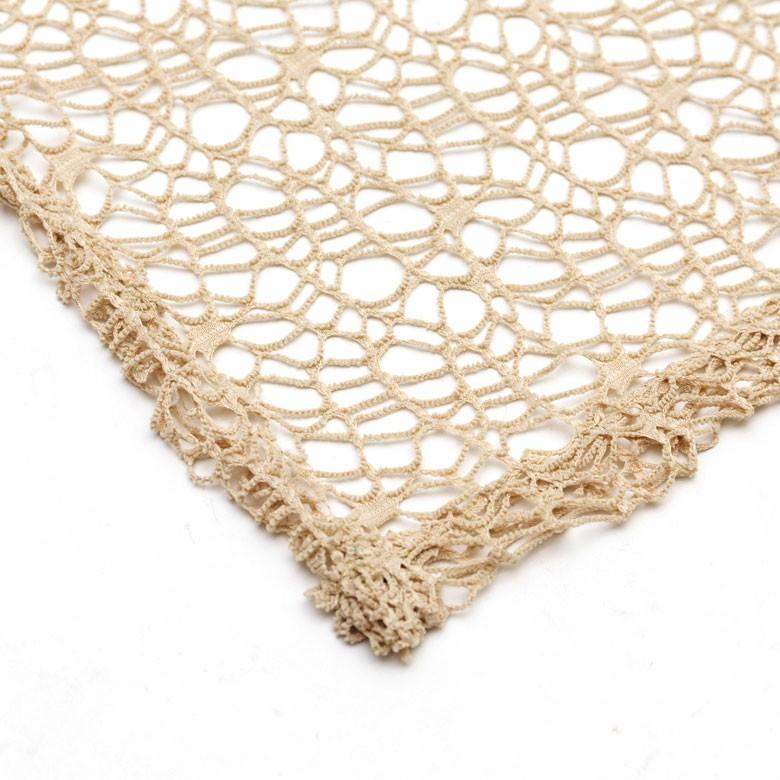 カーテン メッシュ ポリエステル グレー ベージュ 約140×210cm レース 間仕切り 目隠し おしゃれ アジアン リング付き 92126 | ブランド登録なし | 10