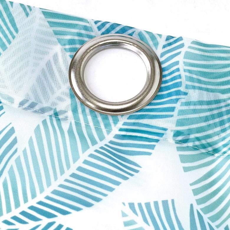 カーテン シアー ポリエステル グリーン 約140×210cm 薄い 透ける 間仕切り 目隠し おしゃれ アジアン リーフ柄 92127 | ブランド登録なし | 14