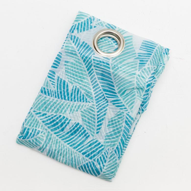 カーテン シアー ポリエステル グリーン 約140×210cm 薄い 透ける 間仕切り 目隠し おしゃれ アジアン リーフ柄 92127 | ブランド登録なし | 16