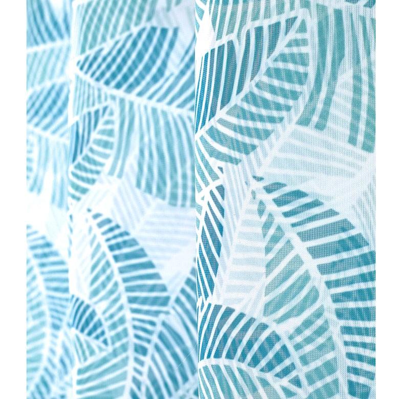 カーテン シアー ポリエステル グリーン 約140×210cm 薄い 透ける 間仕切り 目隠し おしゃれ アジアン リーフ柄 92127 | ブランド登録なし | 07