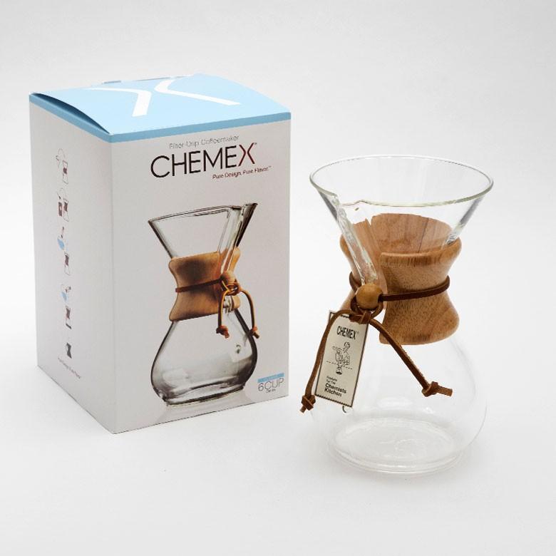 コーヒーメーカー ケメックス 6カップ ガラス 木製 ドリップ式 6杯用
