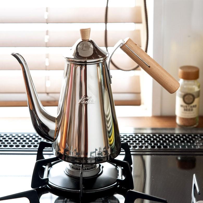 ドリップポット ポット スリム カリタ ステンレス 木製ハンドル 700ml