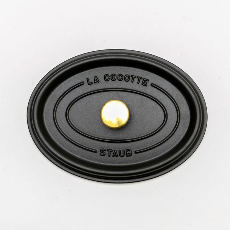 鍋 ストウブ 鋳鉄 ホーロー ブラック グレー オーバル 23cm IH対応 食洗器可 オーブン可 容量2.35L 無水調理 92146 | ブランド登録なし | 10