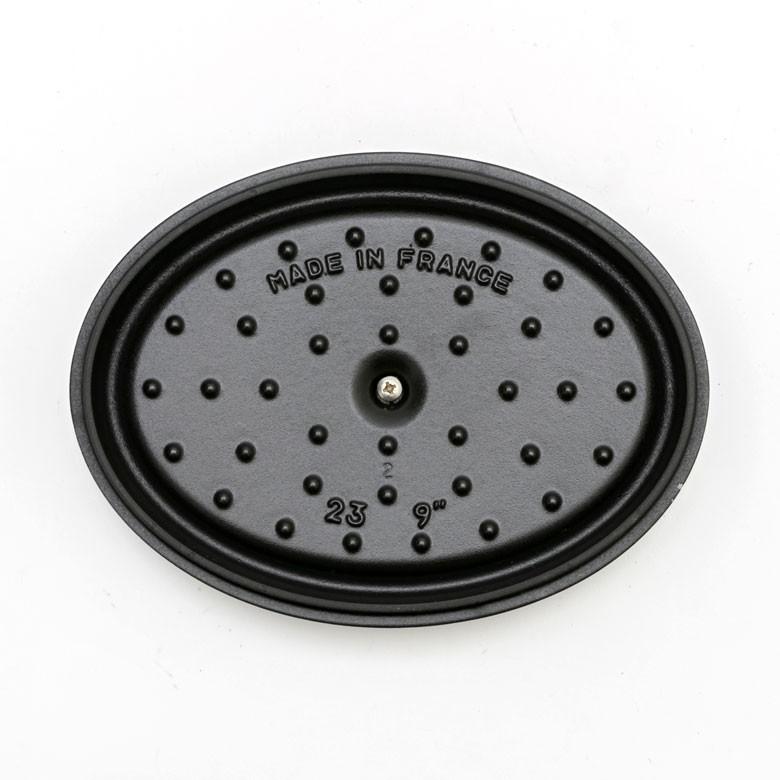 鍋 ストウブ 鋳鉄 ホーロー ブラック グレー オーバル 23cm IH対応 食洗器可 オーブン可 容量2.35L 無水調理 92146 | ブランド登録なし | 11