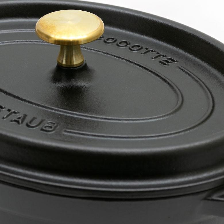 鍋 ストウブ 鋳鉄 ホーロー ブラック グレー オーバル 23cm IH対応 食洗器可 オーブン可 容量2.35L 無水調理 92146 | ブランド登録なし | 03