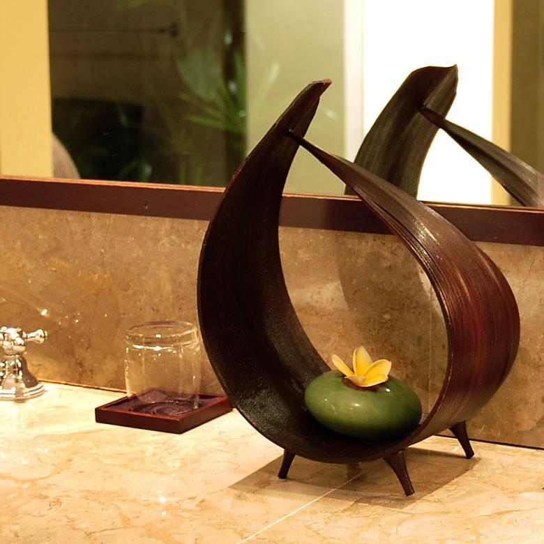 トレー トレイ デコレーショントレー オブジェ アジア アジアン雑貨 ナチュラル ウッド パームリーフ おしゃれ 9233 | ブランド登録なし | 02