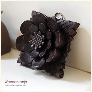 アジアン雑貨 木彫りのレリーフ 9x9cm アジア工房 9281 | ブランド登録なし | 01