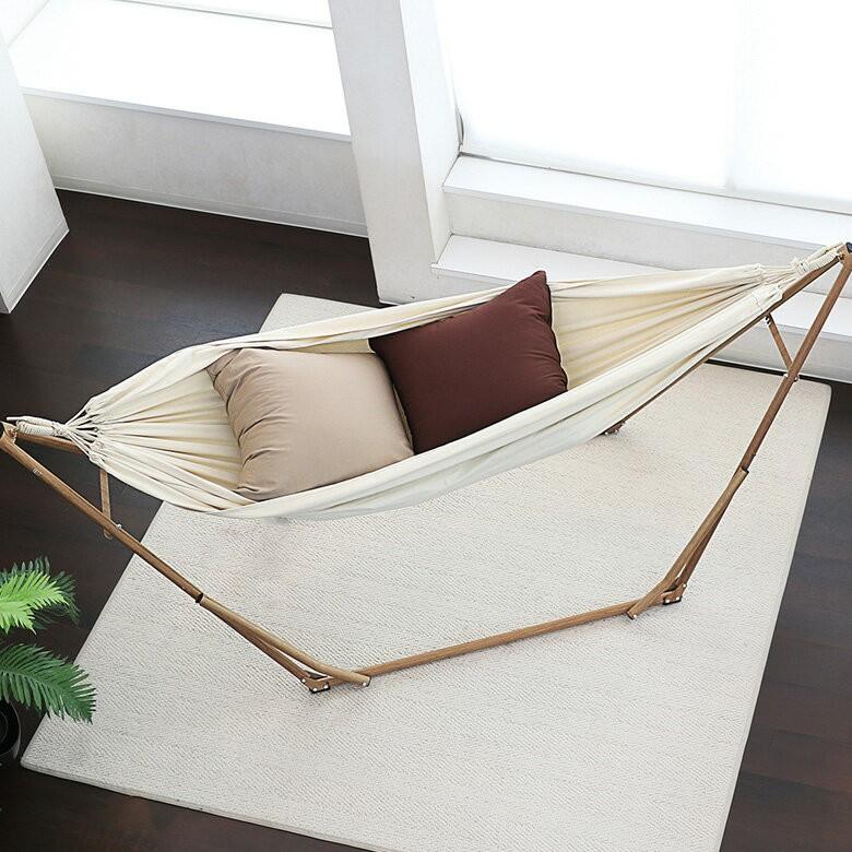 自立式ハンモックチェア ハンモック チェア ハンガーラック 3WAY 室内 自立 ゆるふわ ハンギングチェア おしゃれ 組み立て 持ち運び ポータブル 93002 | ブランド登録なし | 10