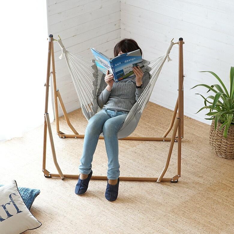 自立式ハンモックチェア ハンモック チェア ハンガーラック 3WAY 室内 自立 ゆるふわ ハンギングチェア おしゃれ 組み立て 持ち運び ポータブル 93002 | ブランド登録なし | 02