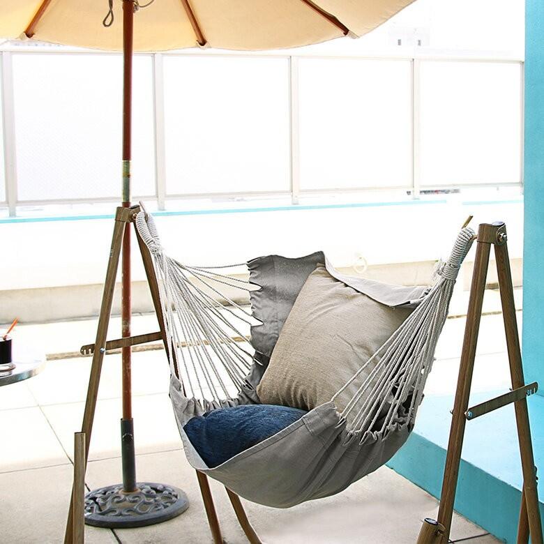 自立式ハンモックチェア ハンモック チェア ハンガーラック 3WAY 室内 自立 ゆるふわ ハンギングチェア おしゃれ 組み立て 持ち運び ポータブル 93002 | ブランド登録なし | 06
