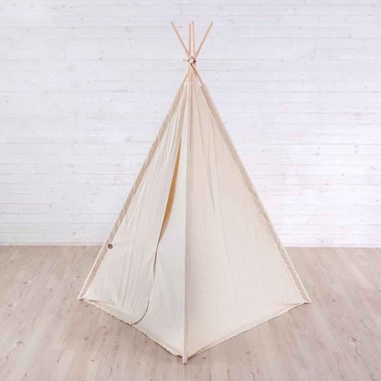 ティピー テント 布 木 子供用 幅120cm 高さ180cm 室内用 子ども キッズ家具 キッズテント 円錐型 キッズ インディアンテント インテリア コンパクト収納 93014 | ブランド登録なし | 10