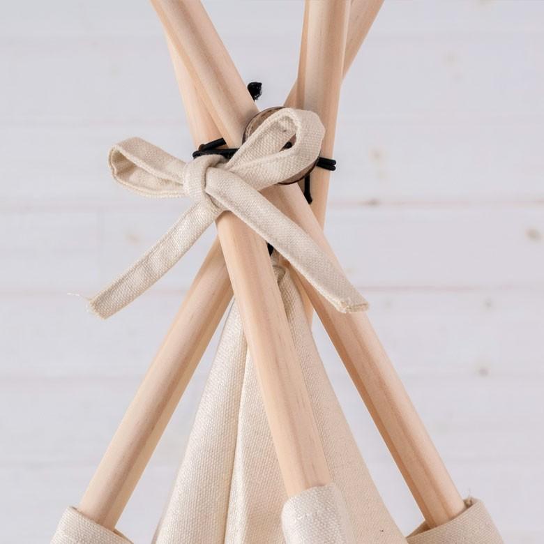 ティピー テント 布 木 子供用 幅120cm 高さ180cm 室内用 子ども キッズ家具 キッズテント 円錐型 キッズ インディアンテント インテリア コンパクト収納 93014 | ブランド登録なし | 12