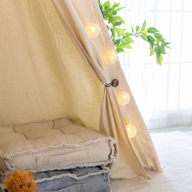 ティピー テント 布 木 子供用 幅120cm 高さ180cm 室内用 子ども キッズ家具 キッズテント 円錐型 キッズ インディアンテント インテリア コンパクト収納 93014 | ブランド登録なし | 05