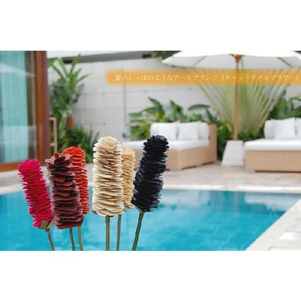 アートフラワー 造花 アートプランツ グリーン 花 飾り インテリア キャットテイルフラワー アジアン 雑貨 フェイク フラワー リゾート アジア工房 9325 | ブランド登録なし | 01