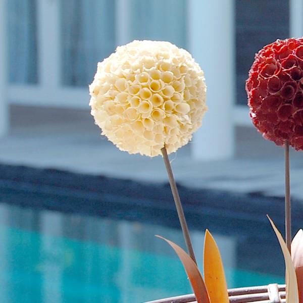 造花 アートプランツ オブジェ アイボリー アーティフィシャルフラワー フェイク インテリア デコレーション バリ 雑貨 置き物 花飾り アジア工房 9327 | ブランド登録なし | 02