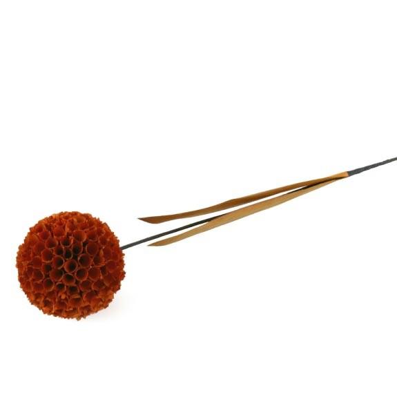 造花 アートプランツ オブジェ オレンジ アーティフィシャルフラワー フェイク インテリア デコレーション バリ 雑貨 置き物 花飾り アジア工房 9329 | ブランド登録なし | 01