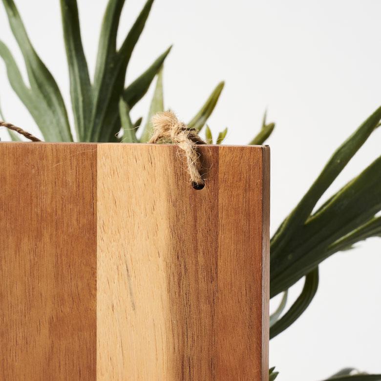 フェイク グリーン ウォール ハンギング ビカクシダ 木製 アート 吊り