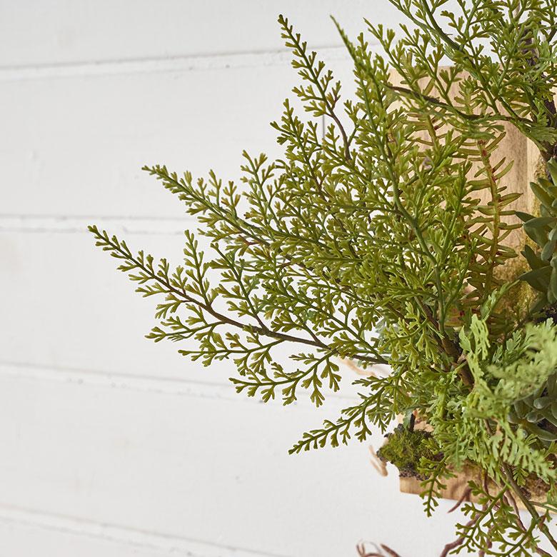 フェイク グリーン ウォール ハンギング ファーン シダ 木製 アート 吊り下げ 壁掛け プランツ 人工 多肉 植物 おしゃれ 北欧 インテリア 雑貨 西海岸 94025 |  | 06