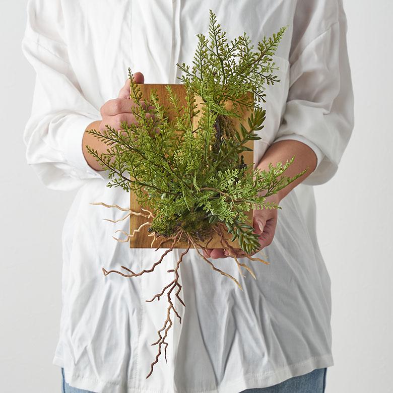 フェイク グリーン ウォール ハンギング ファーン シダ 木製 アート 吊り下げ 壁掛け プランツ 人工 多肉 植物 おしゃれ 北欧 インテリア 雑貨 西海岸 94025 |  | 09