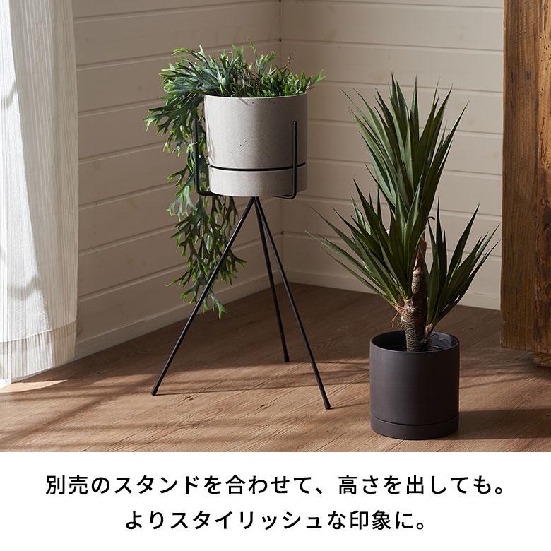 植木 鉢 ポリ ストーン セメント 調 6号 受皿 底穴あり 中型 Mサイズ 直径 約 18cm 高さ 17.5cm プランター カバー おしゃれ 北欧 カフェ 雑貨 西海岸 94028 | ブランド登録なし | 05