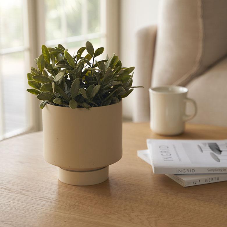 植木 鉢 陶器 マット 4号 受皿 底穴あり 小型 ハイタイプ 直径 約 13.5cm 高さ 14cm 花 観葉 多肉 プランター カバー おしゃれ 北欧 カフェ 雑貨 西海岸 94032 | ブランド登録なし | 12