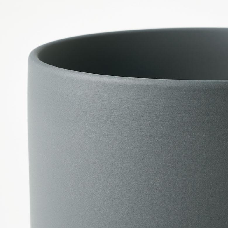 植木 鉢 陶器 マット 4号 受皿 底穴あり 小型 ハイタイプ 直径 約 13.5cm 高さ 14cm 花 観葉 多肉 プランター カバー おしゃれ 北欧 カフェ 雑貨 西海岸 94032 | ブランド登録なし | 16