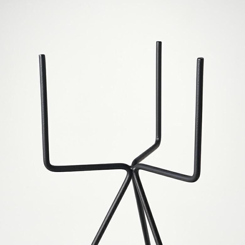 プランター スタンド フォーク型 アイアン 鉄 高さ 50cm 植木 鉢 ブラック 6号 ポット ラック フラワー 3本 三脚 おしゃれ 北欧 雑貨 インテリア 西海岸 94036 | ブランド登録なし | 08