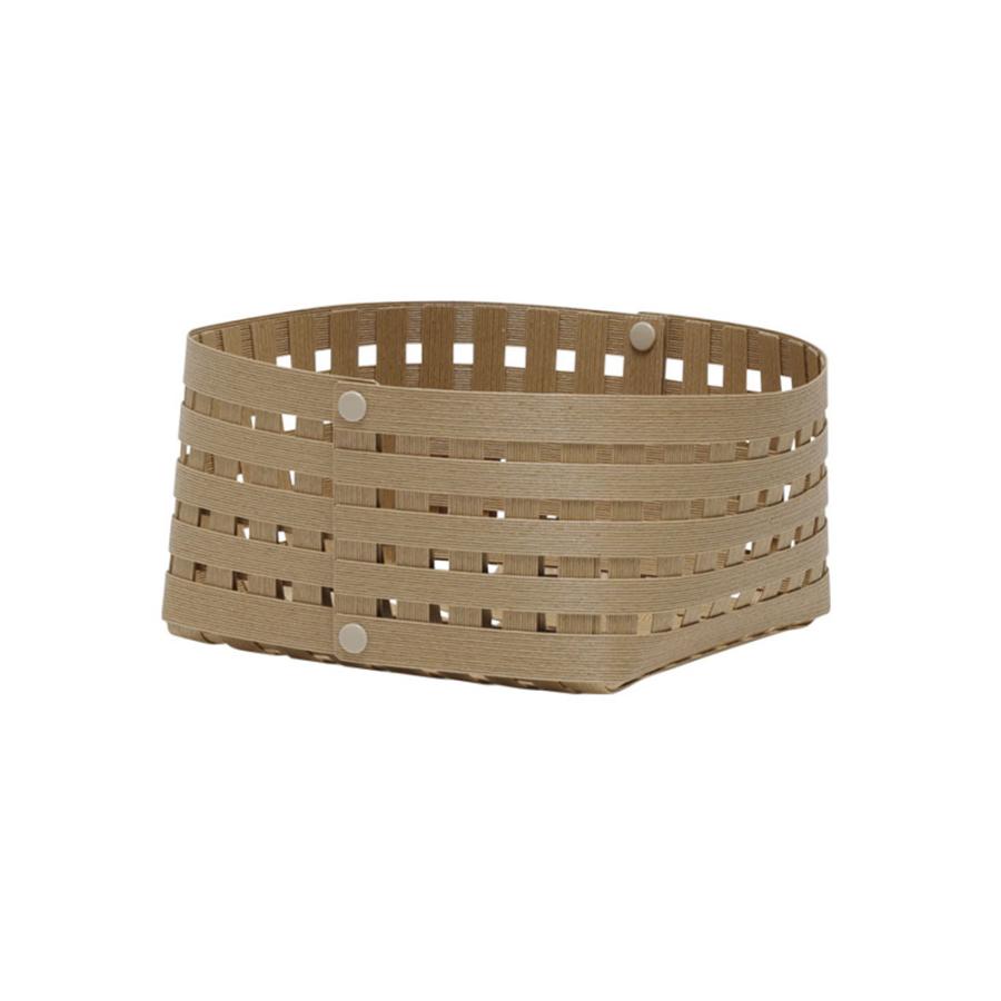 日本製 バスケット かご 8.5L 浅型 通気性 紙 ペーパー 和紙 果物 野菜 卓上 スクエア 収納 小物 入れ メッシュ デザイン おしゃれ 北欧 雑貨 西海岸 94045 | Bandc | 19