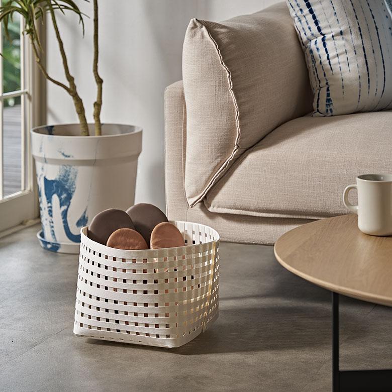 Bandc 日本製 バスケット かご 24L 深型 通気性 紙 ペーパー 和紙