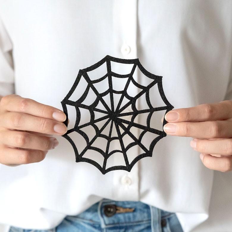 クモの巣 ハロウィン パーティーグッズ S ウォールデコレーション ホームパーティー 雑貨 フェルト 壁飾り 94106 | ブランド登録なし | 04