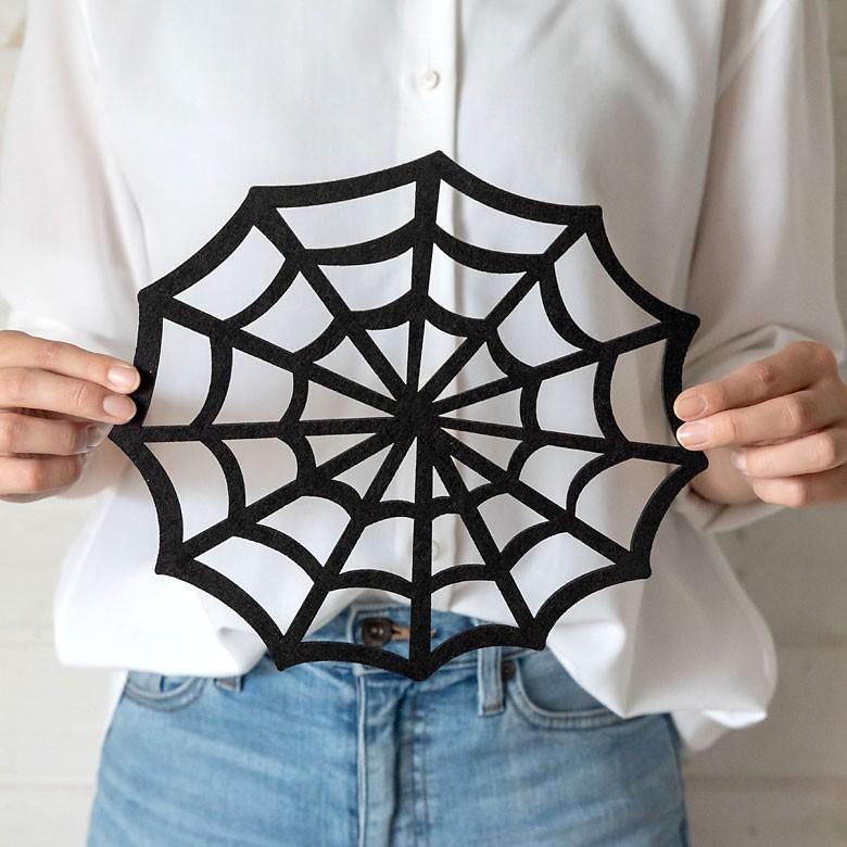 クモの巣 ハロウィン パーティーグッズ ウォールデコレーション ホームパーティー 雑貨 フェルト 壁飾り 94107 | ブランド登録なし | 04