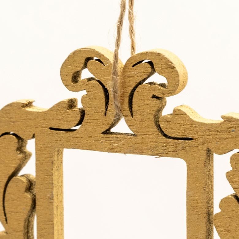 オーナメント 4個セット 額縁 クリスマス ツリー シルバー クリスマス クリスマスデコレーション デコレーション 飾り おしゃれ 北欧 クリスマス雑貨 木製 94118 | ブランド登録なし | 06