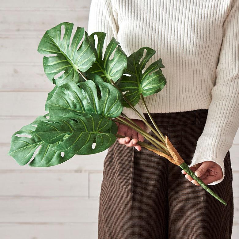 フェイク グリーン モンステラ 観葉植物 結婚式 アート プランツ フラワー 造花 おしゃれ ナチュラル ボタニカル リビング インテリア 西海岸 94143 | ブランド登録なし | 08