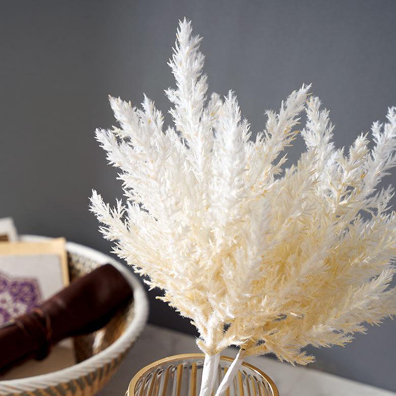 フェイク グリーン パンパス リーフ 造花 3本入り ホワイト アイボリー フラワー 花束 観葉植物 ボタニカル おしゃれ ナチュラル 北欧 西海岸 コースタル 94146 | ブランド登録なし | 02