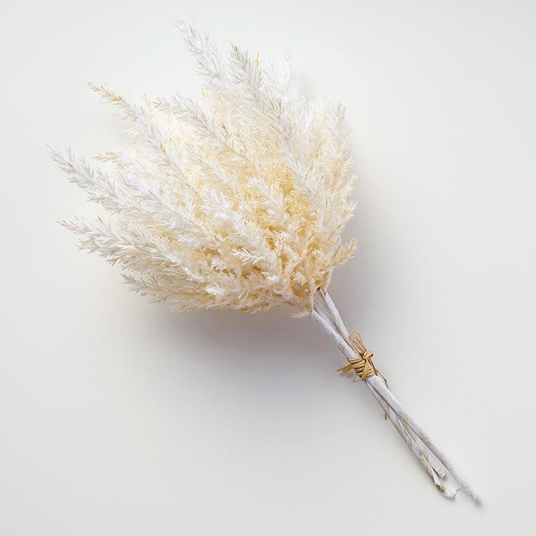 フェイク グリーン パンパス リーフ 造花 3本入り ホワイト アイボリー フラワー 花束 観葉植物 ボタニカル おしゃれ ナチュラル 北欧 西海岸 コースタル 94146 | ブランド登録なし | 07