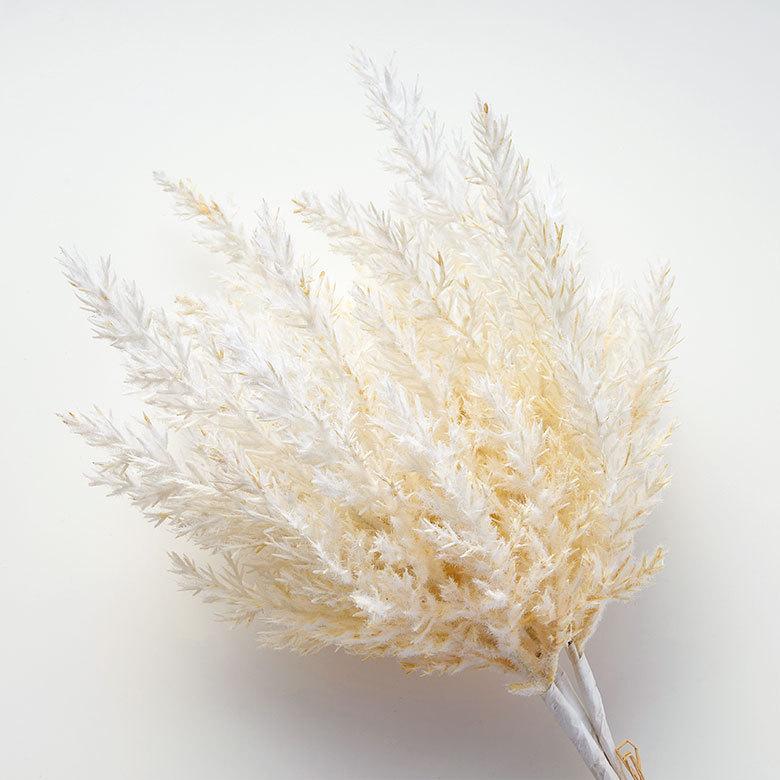 フェイク グリーン パンパス リーフ 造花 3本入り ホワイト アイボリー フラワー 花束 観葉植物 ボタニカル おしゃれ ナチュラル 北欧 西海岸 コースタル 94146 | ブランド登録なし | 08