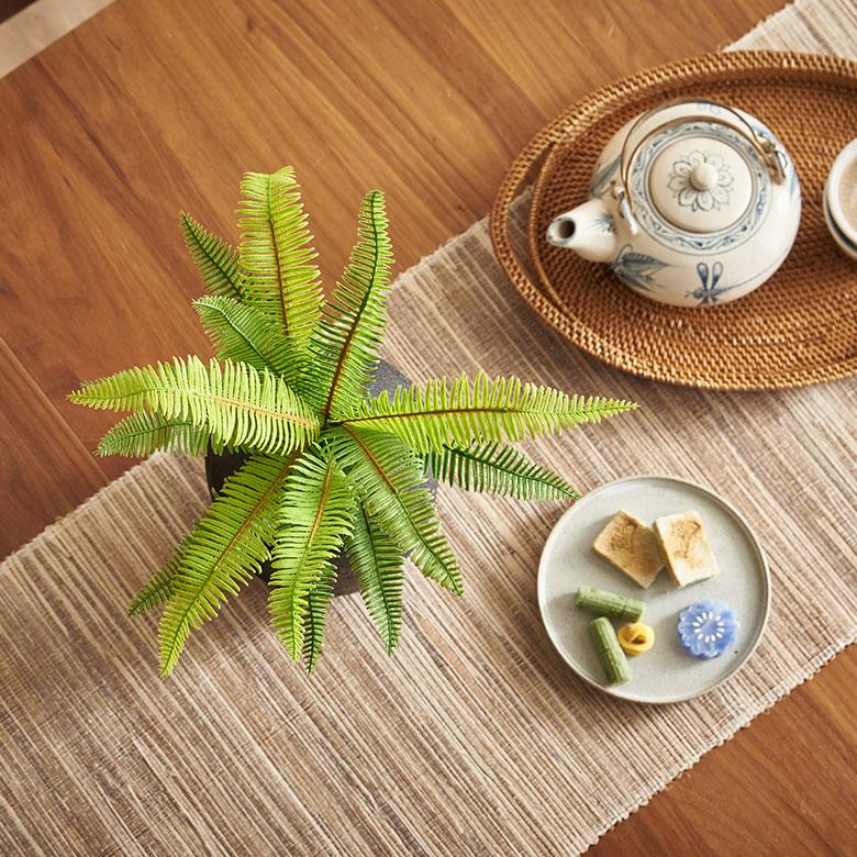 パーム ファーン ブッシュ リーフ 造花 アーティフィシャル グリーン フェイク 高さ 35cm アート プランツ インテリア 葉 おしゃれ 北欧 雑貨 西海岸風 94154 | ブランド登録なし | 05