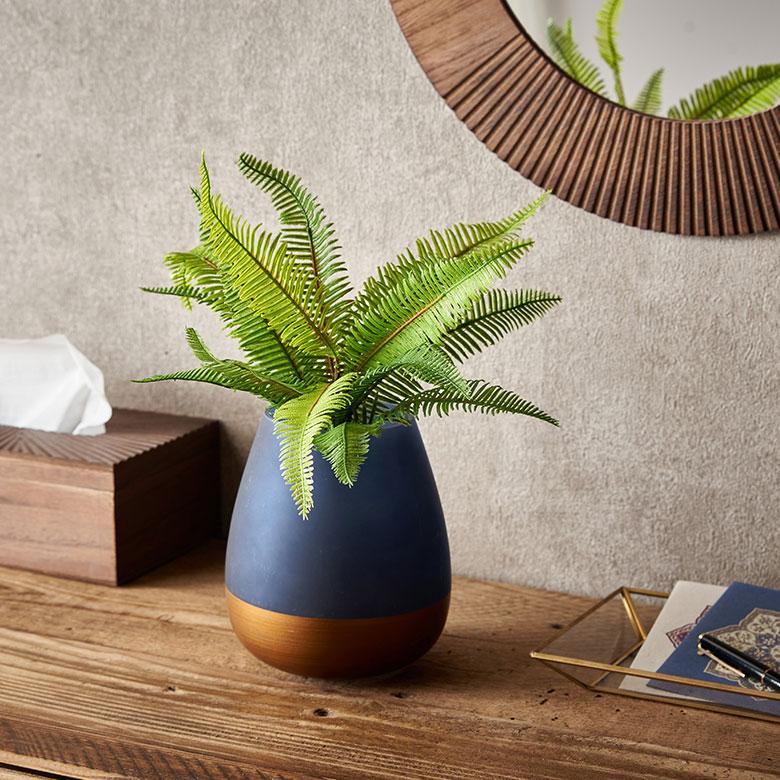 パーム ファーン ブッシュ リーフ 造花 アーティフィシャル グリーン フェイク 高さ 35cm アート プランツ インテリア 葉 おしゃれ 北欧 雑貨 西海岸風 94154 | ブランド登録なし | 08