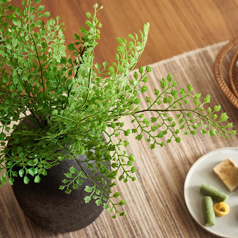 アジアンタム ブッシュ 造花 アーティフィシャル グリーン フェイク 高さ 35cm アート プランツ インテリア 葉 リゾート おしゃれ 北欧 雑貨 西海岸風 94155 | ブランド登録なし | 07
