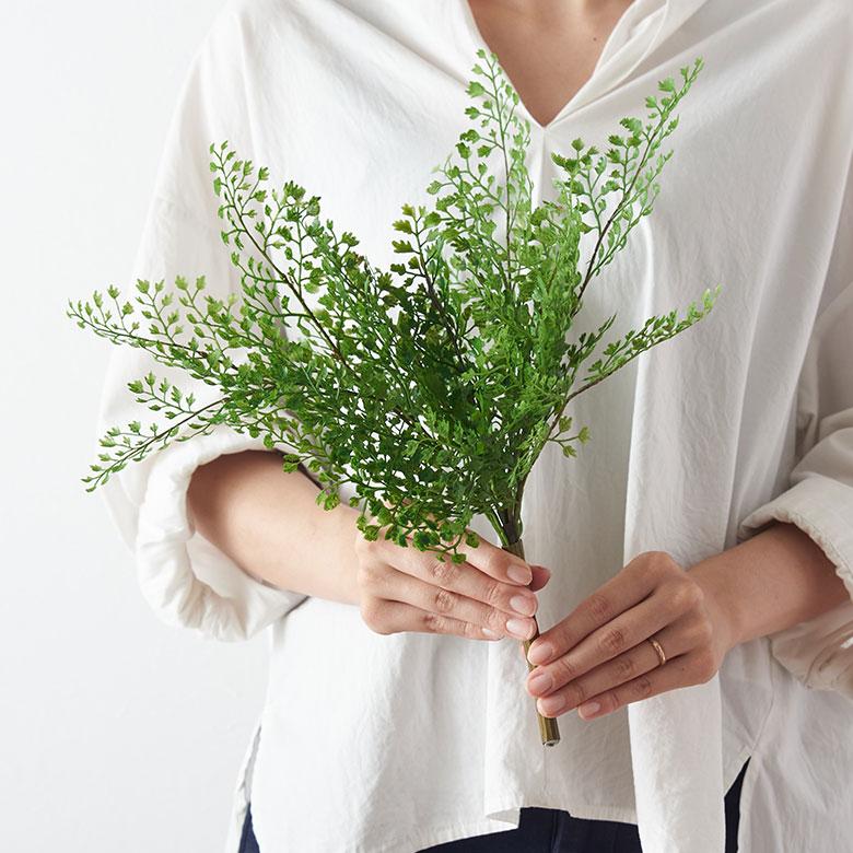 アジアンタム ブッシュ 造花 アーティフィシャル グリーン フェイク 高さ 35cm アート プランツ インテリア 葉 リゾート おしゃれ 北欧 雑貨 西海岸風 94155 | ブランド登録なし | 09