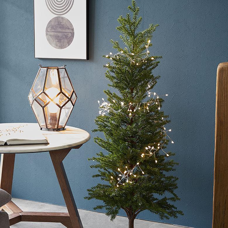 クリスマス ツリー フェイク グリーン 高さ 96cm 卓上 コンパクト 足元 省スペース スタンド 人工 観葉 植物 スリム ディスプレイ おしゃれ 雑貨 西海岸 94162 | ブランド登録なし | 06