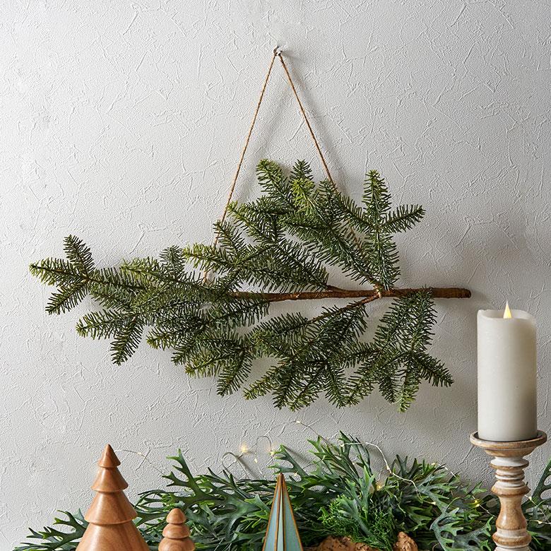 フェイク グリーン パイン 枝 ハンギング 造花 アーティフィシャル クリスマス スワッグ 壁 掛け デコレーション おしゃれ 北欧 雑貨 インテリア 西海岸 94163 | ブランド登録なし