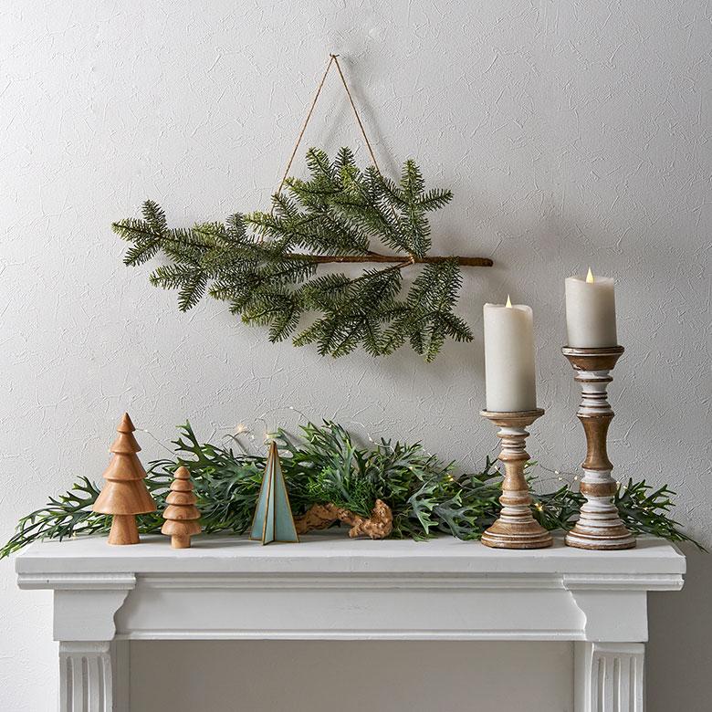 フェイク グリーン パイン 枝 ハンギング 造花 アーティフィシャル クリスマス スワッグ 壁 掛け デコレーション おしゃれ 北欧 雑貨 インテリア 西海岸 94163 | ブランド登録なし | 01