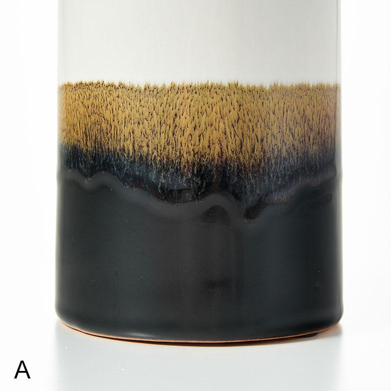 フラワー ベース 花 瓶 びん 水入れ 可 約 W 9.5cm D 9.5cm H 30cm 陶器 アースカラー クラック 貫入 おしゃれ 北欧 リゾート インテリア 雑貨 西海岸風 94167 | ブランド登録なし | 14