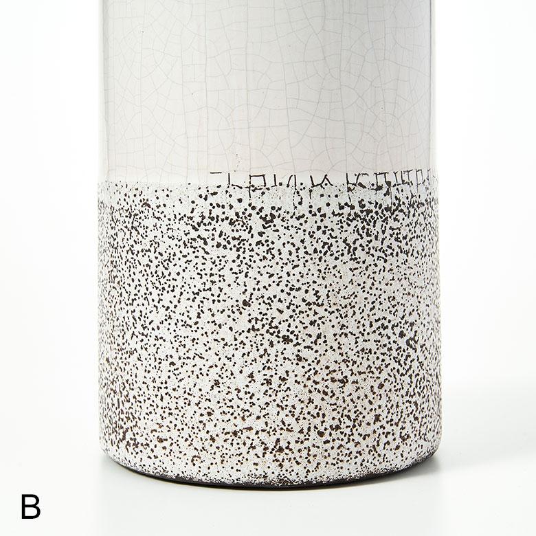 フラワー ベース 花 瓶 びん 水入れ 可 約 W 9.5cm D 9.5cm H 30cm 陶器 アースカラー クラック 貫入 おしゃれ 北欧 リゾート インテリア 雑貨 西海岸風 94167 | ブランド登録なし | 16